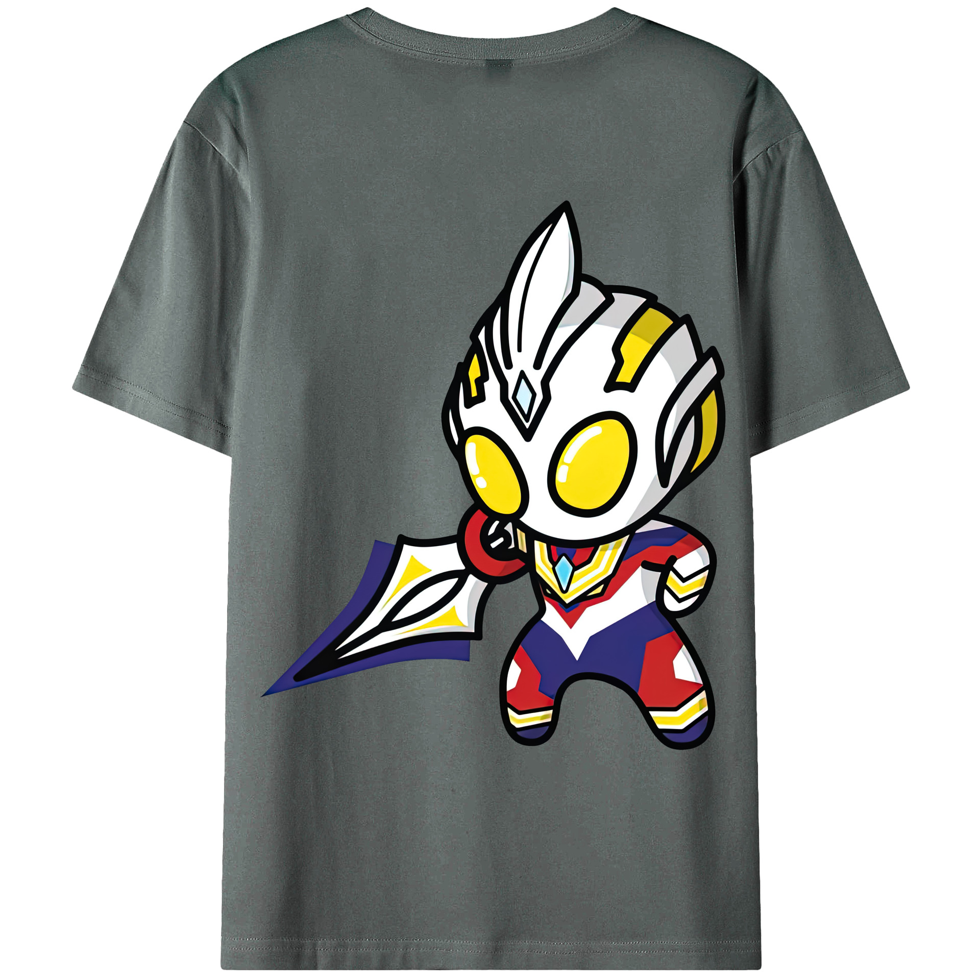 （画像用） ウルトラマン Ultraman 綿100％ メンズ半袖Tシャツ（バックプリント） 通気性